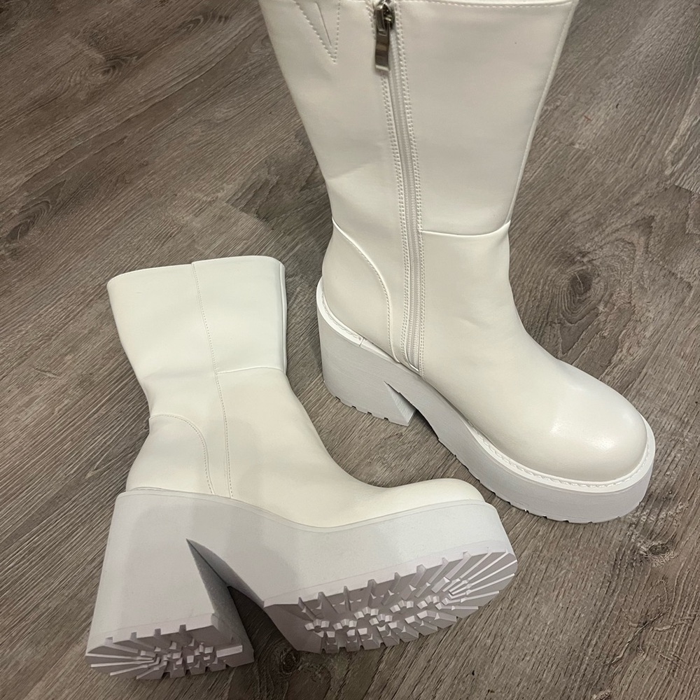 White Platform Boots